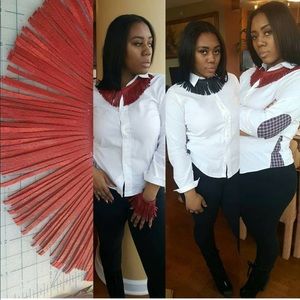 Leather HandMade Short Fringe Necklace